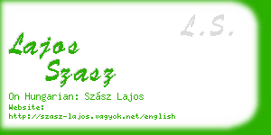 lajos szasz business card