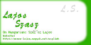 lajos szasz business card